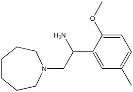 2-azepan-1-yl-1-(2-methoxy-5-methylphenyl)ethanamine 化学構造式