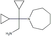 2-azepan-1-yl-2,2-dicyclopropylethanamine 结构式