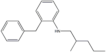 2-benzyl-N-(2-methylpentyl)aniline Struktur