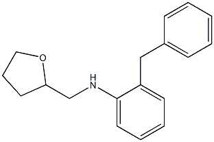 2-benzyl-N-(oxolan-2-ylmethyl)aniline Structure