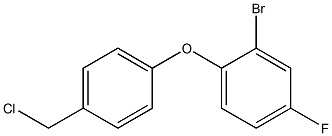 2-bromo-1-[4-(chloromethyl)phenoxy]-4-fluorobenzene Structure