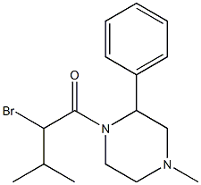  2-bromo-3-methyl-1-(4-methyl-2-phenylpiperazin-1-yl)butan-1-one