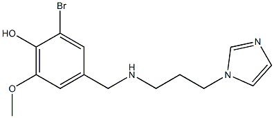 2-bromo-4-({[3-(1H-imidazol-1-yl)propyl]amino}methyl)-6-methoxyphenol