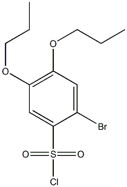 2-bromo-4,5-dipropoxybenzenesulfonyl chloride 结构式