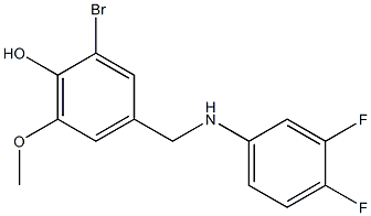 2-bromo-4-{[(3,4-difluorophenyl)amino]methyl}-6-methoxyphenol Structure