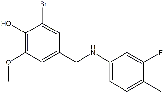 2-bromo-4-{[(3-fluoro-4-methylphenyl)amino]methyl}-6-methoxyphenol Struktur