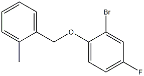 2-bromo-4-fluoro-1-[(2-methylphenyl)methoxy]benzene,,结构式