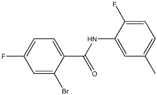 2-bromo-4-fluoro-N-(2-fluoro-5-methylphenyl)benzamide Structure