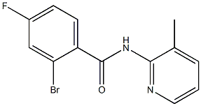 2-bromo-4-fluoro-N-(3-methylpyridin-2-yl)benzamide,,结构式