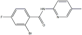 2-bromo-4-fluoro-N-(5-methylpyridin-2-yl)benzamide Struktur
