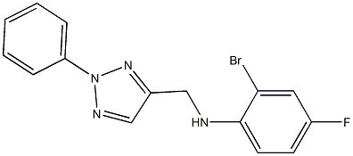 2-bromo-4-fluoro-N-[(2-phenyl-2H-1,2,3-triazol-4-yl)methyl]aniline 化学構造式