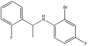 2-bromo-4-fluoro-N-[1-(2-fluorophenyl)ethyl]aniline Structure