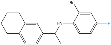 2-bromo-4-fluoro-N-[1-(5,6,7,8-tetrahydronaphthalen-2-yl)ethyl]aniline Structure