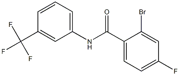 2-bromo-4-fluoro-N-[3-(trifluoromethyl)phenyl]benzamide 化学構造式