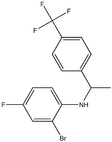 2-bromo-4-fluoro-N-{1-[4-(trifluoromethyl)phenyl]ethyl}aniline Struktur