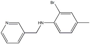 2-bromo-4-methyl-N-(pyridin-3-ylmethyl)aniline 结构式