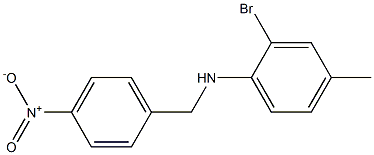 2-bromo-4-methyl-N-[(4-nitrophenyl)methyl]aniline Struktur