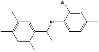 2-bromo-4-methyl-N-[1-(2,4,5-trimethylphenyl)ethyl]aniline,,结构式