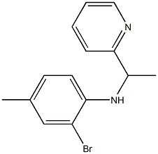 2-bromo-4-methyl-N-[1-(pyridin-2-yl)ethyl]aniline,,结构式