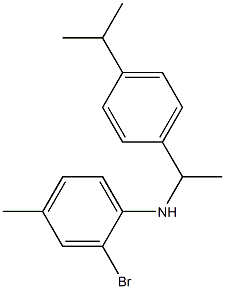 2-bromo-4-methyl-N-{1-[4-(propan-2-yl)phenyl]ethyl}aniline,,结构式
