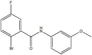 2-bromo-5-fluoro-N-(3-methoxyphenyl)benzamide 化学構造式