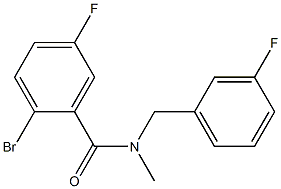 2-bromo-5-fluoro-N-[(3-fluorophenyl)methyl]-N-methylbenzamide Structure