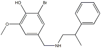 2-bromo-6-methoxy-4-{[(2-phenylpropyl)amino]methyl}phenol Structure