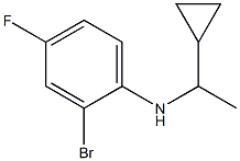 2-bromo-N-(1-cyclopropylethyl)-4-fluoroaniline,,结构式
