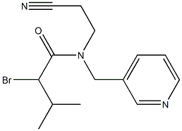 2-bromo-N-(2-cyanoethyl)-3-methyl-N-(pyridin-3-ylmethyl)butanamide 结构式