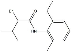 2-bromo-N-(2-ethyl-6-methylphenyl)-3-methylbutanamide 结构式