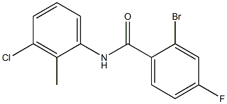 2-bromo-N-(3-chloro-2-methylphenyl)-4-fluorobenzamide Structure