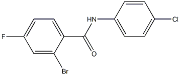 2-bromo-N-(4-chlorophenyl)-4-fluorobenzamide 化学構造式