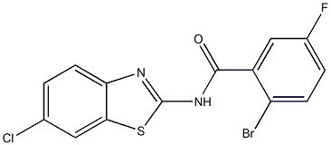 2-bromo-N-(6-chloro-1,3-benzothiazol-2-yl)-5-fluorobenzamide