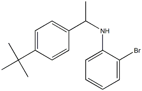 2-bromo-N-[1-(4-tert-butylphenyl)ethyl]aniline 结构式