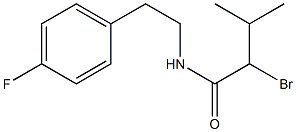 2-bromo-N-[2-(4-fluorophenyl)ethyl]-3-methylbutanamide Struktur
