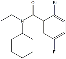 2-bromo-N-cyclohexyl-N-ethyl-5-fluorobenzamide 化学構造式