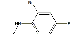 2-bromo-N-ethyl-4-fluoroaniline,,结构式