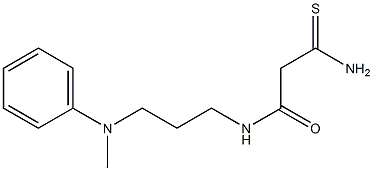 2-carbamothioyl-N-{3-[methyl(phenyl)amino]propyl}acetamide 结构式