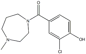 2-chloro-4-[(4-methyl-1,4-diazepan-1-yl)carbonyl]phenol,,结构式