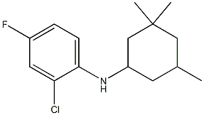 2-chloro-4-fluoro-N-(3,3,5-trimethylcyclohexyl)aniline,,结构式