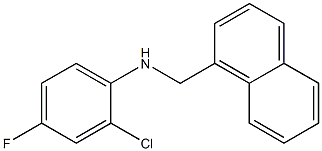 2-chloro-4-fluoro-N-(naphthalen-1-ylmethyl)aniline,,结构式