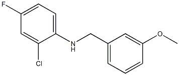 2-chloro-4-fluoro-N-[(3-methoxyphenyl)methyl]aniline,,结构式