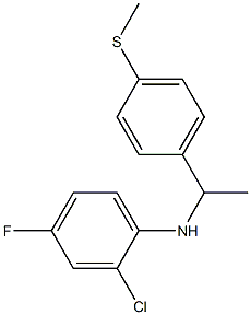 2-chloro-4-fluoro-N-{1-[4-(methylsulfanyl)phenyl]ethyl}aniline Struktur