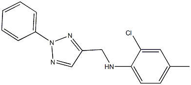 2-chloro-4-methyl-N-[(2-phenyl-2H-1,2,3-triazol-4-yl)methyl]aniline,,结构式