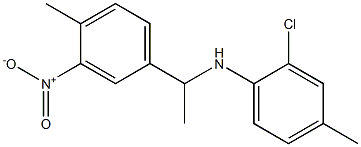2-chloro-4-methyl-N-[1-(4-methyl-3-nitrophenyl)ethyl]aniline Struktur