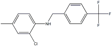 2-chloro-4-methyl-N-{[4-(trifluoromethyl)phenyl]methyl}aniline Structure