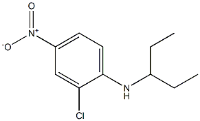 2-chloro-4-nitro-N-(pentan-3-yl)aniline 化学構造式