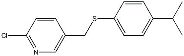 2-chloro-5-({[4-(propan-2-yl)phenyl]sulfanyl}methyl)pyridine 结构式