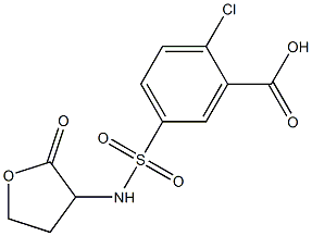 2-chloro-5-[(2-oxooxolan-3-yl)sulfamoyl]benzoic acid