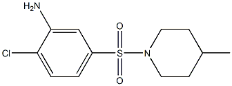 2-chloro-5-[(4-methylpiperidine-1-)sulfonyl]aniline Structure